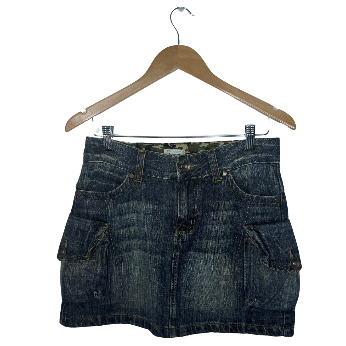 Vintage Denim Mini Skirt (W28)