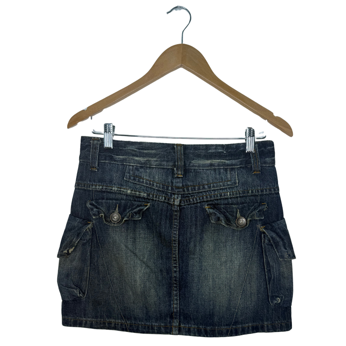 Vintage Denim Mini Skirt (W28)