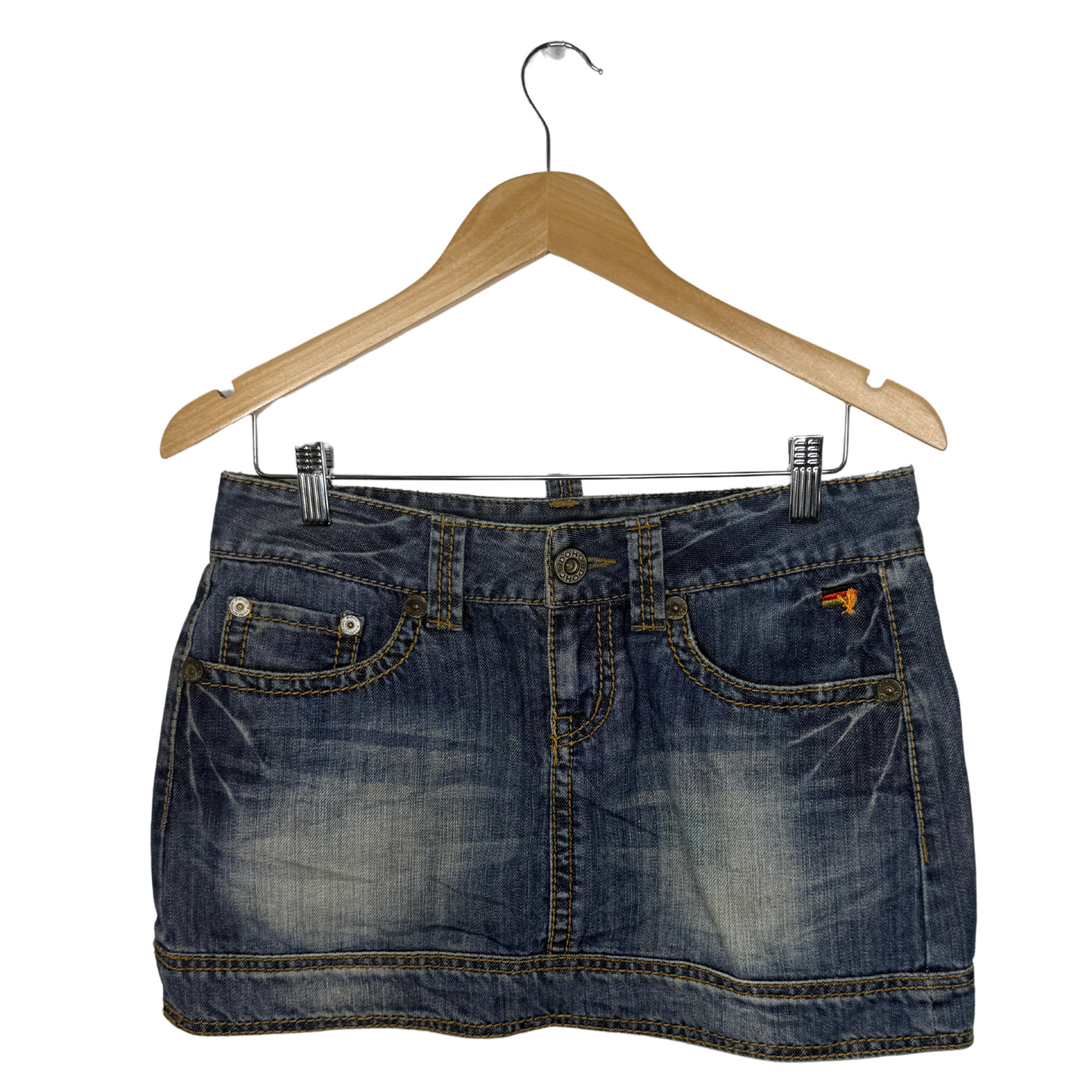 Vintage Denim Mini Skirt (W34)