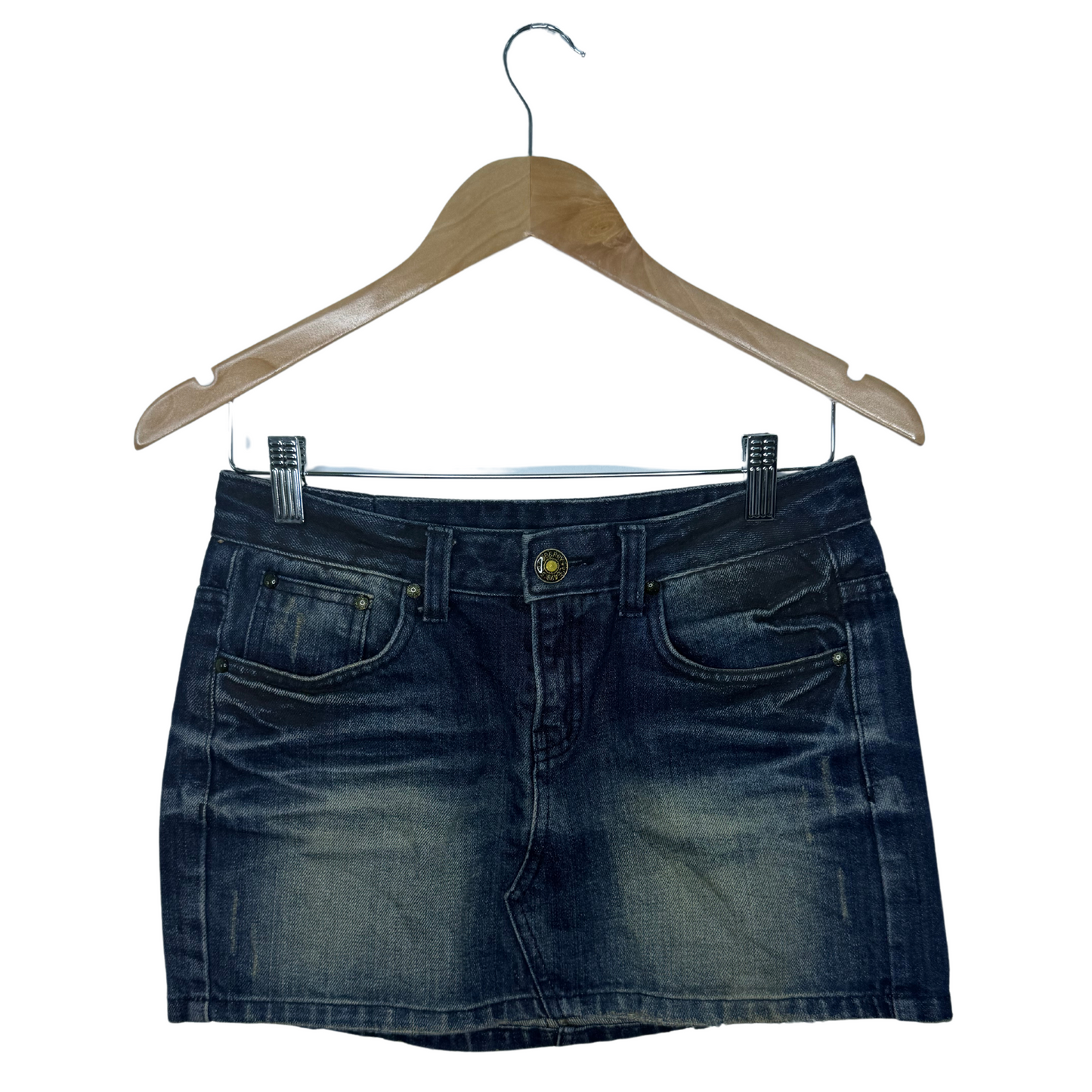 Vintage Denim Mini Skirt (M)