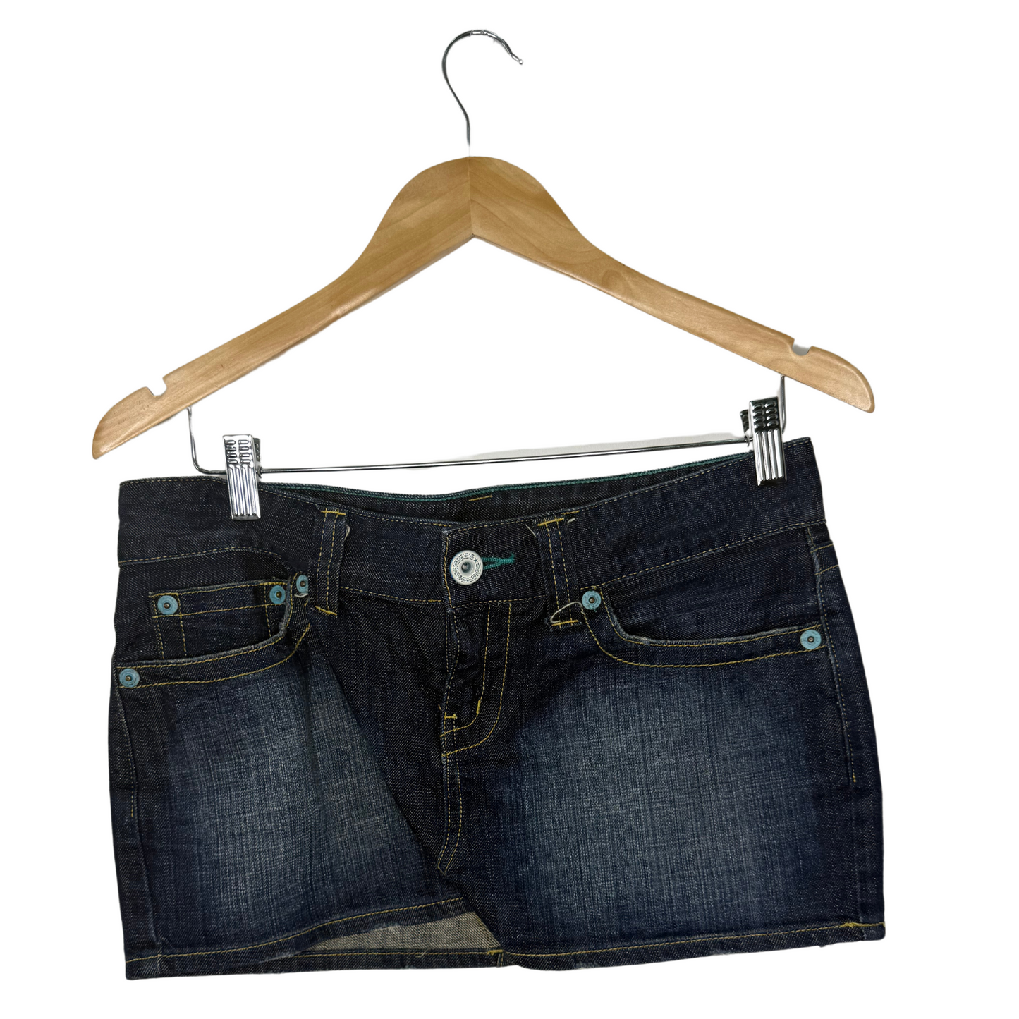 Vintage Blue Denim Mini Skirt (W32)