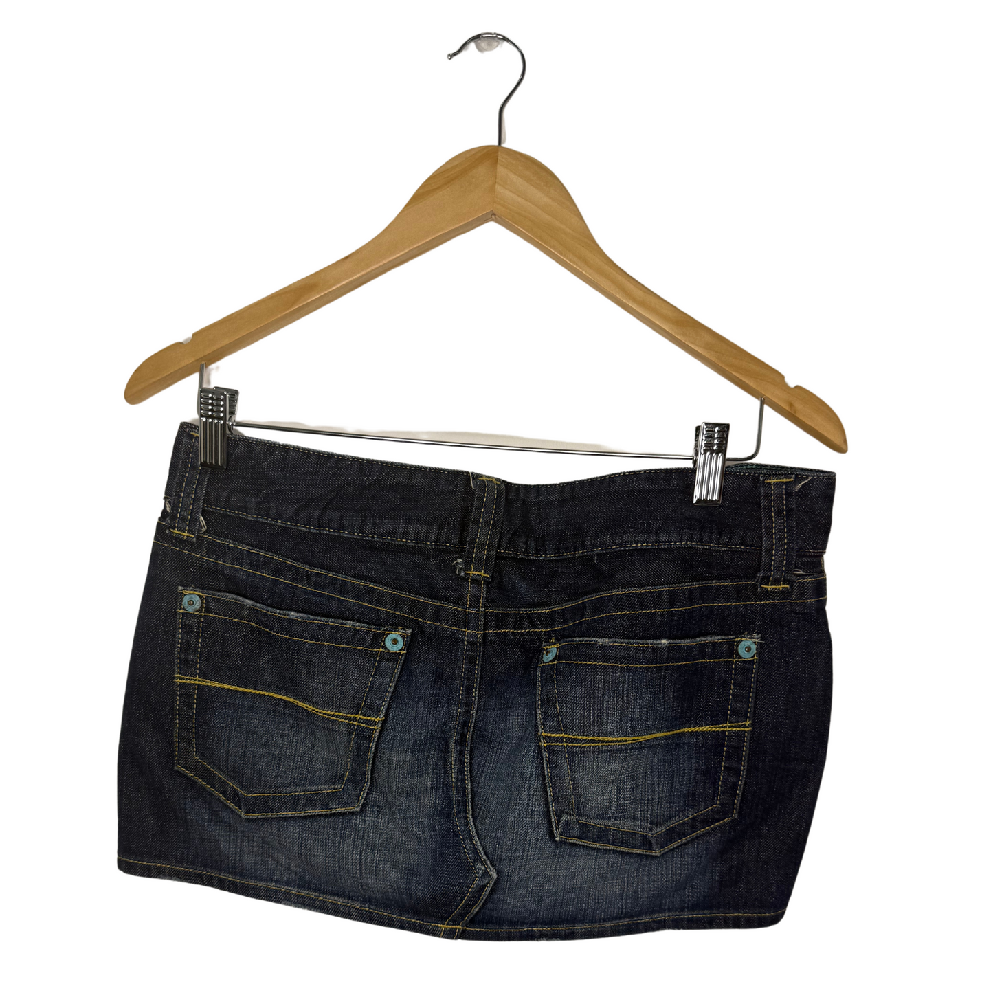 Vintage Blue Denim Mini Skirt (W32)