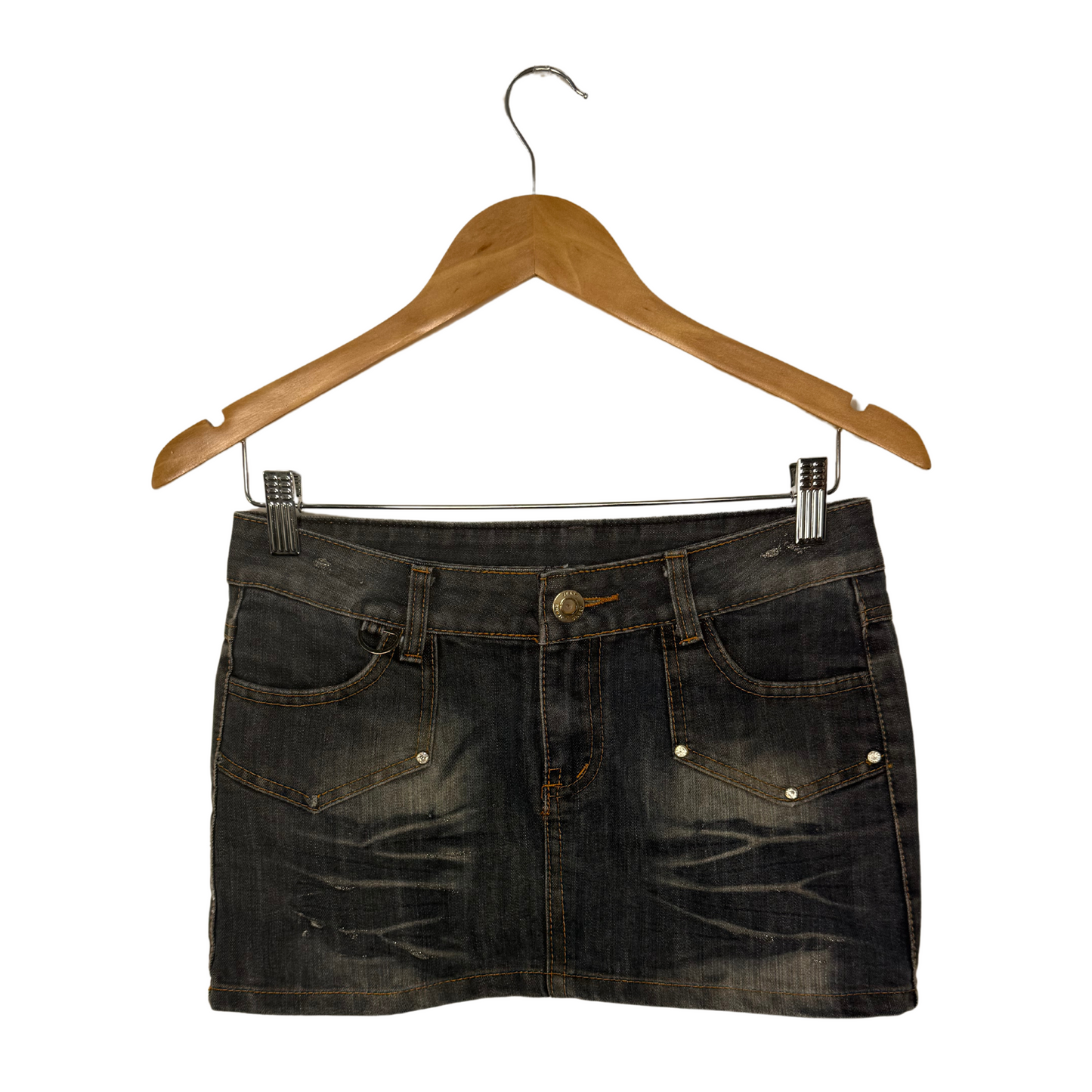 Vintage Denim Mini Skirt (W30)