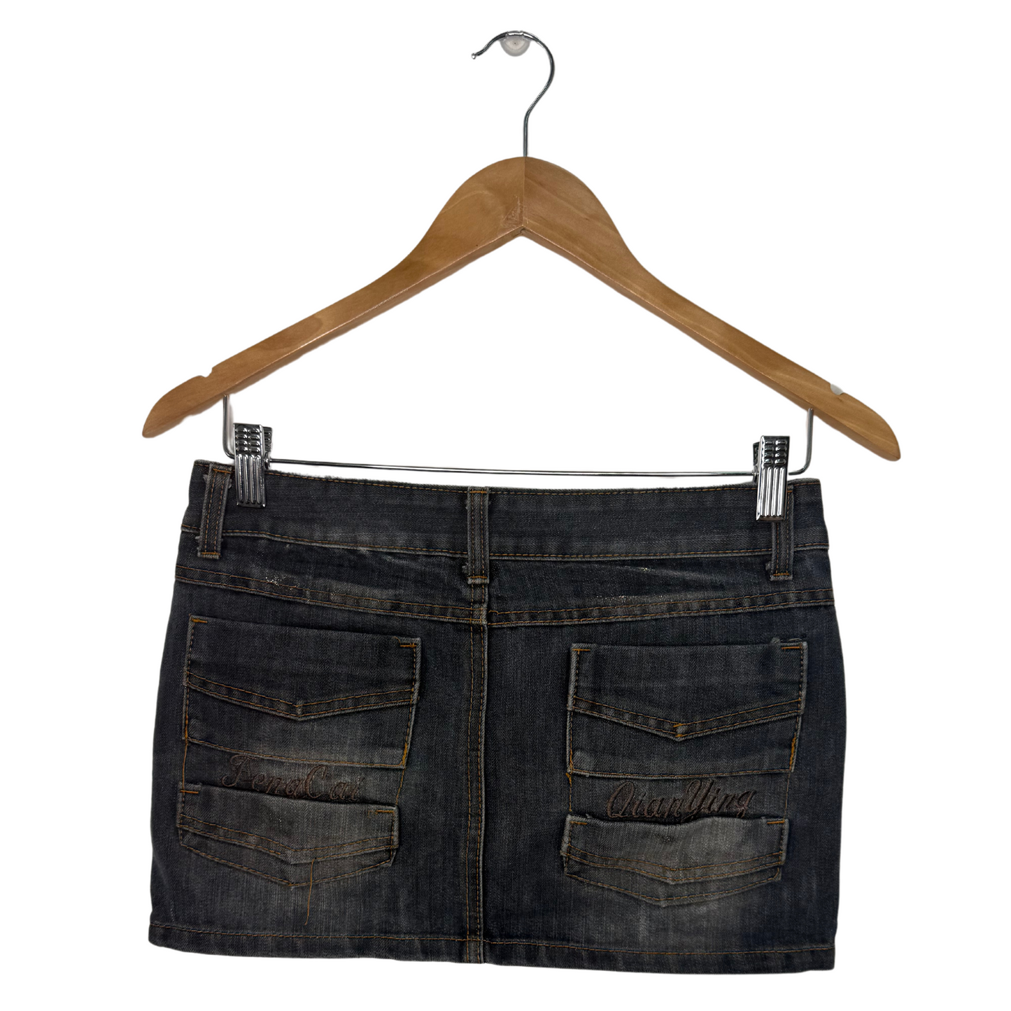 Vintage Denim Mini Skirt (W30)